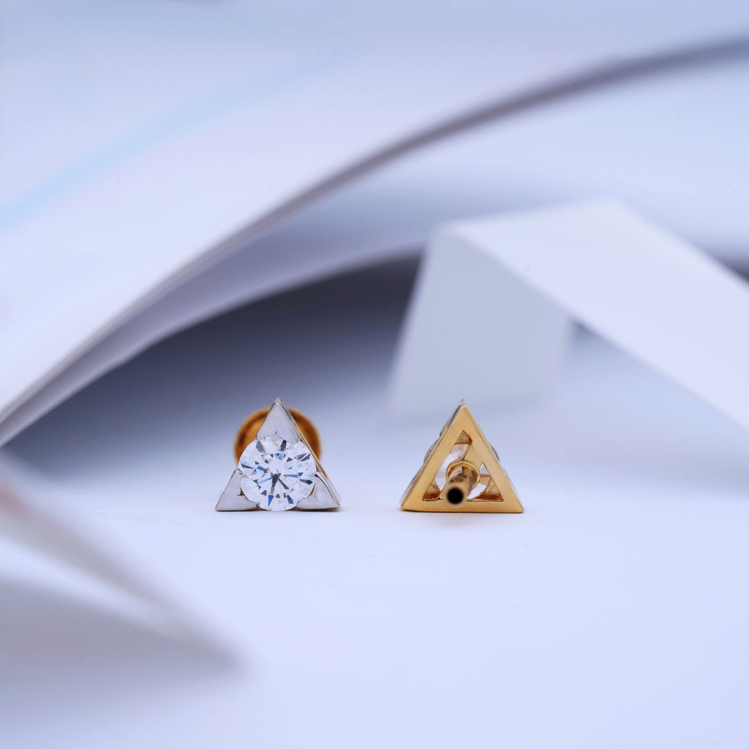 9K Gold Stud Earrings Caia