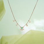 Load image into Gallery viewer, 9K Rose Gold Necklace with Multicolour Stones
