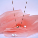 Load image into Gallery viewer, 9K Gold Heart Necklace with CZ Stones
