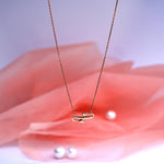 Load image into Gallery viewer, 9K Gold Heart Necklace with CZ Stones
