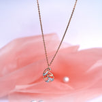 Load image into Gallery viewer, 9K Gold Pendant Necklace with CZ Stones for Office wear
