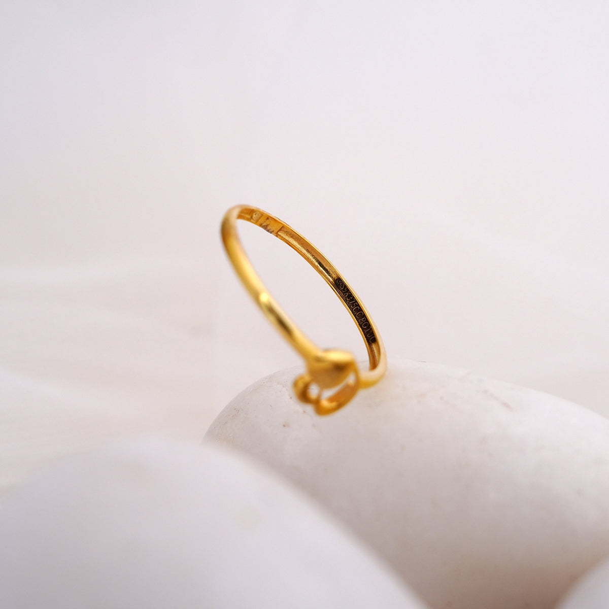 9k gold heart ring for daily wear