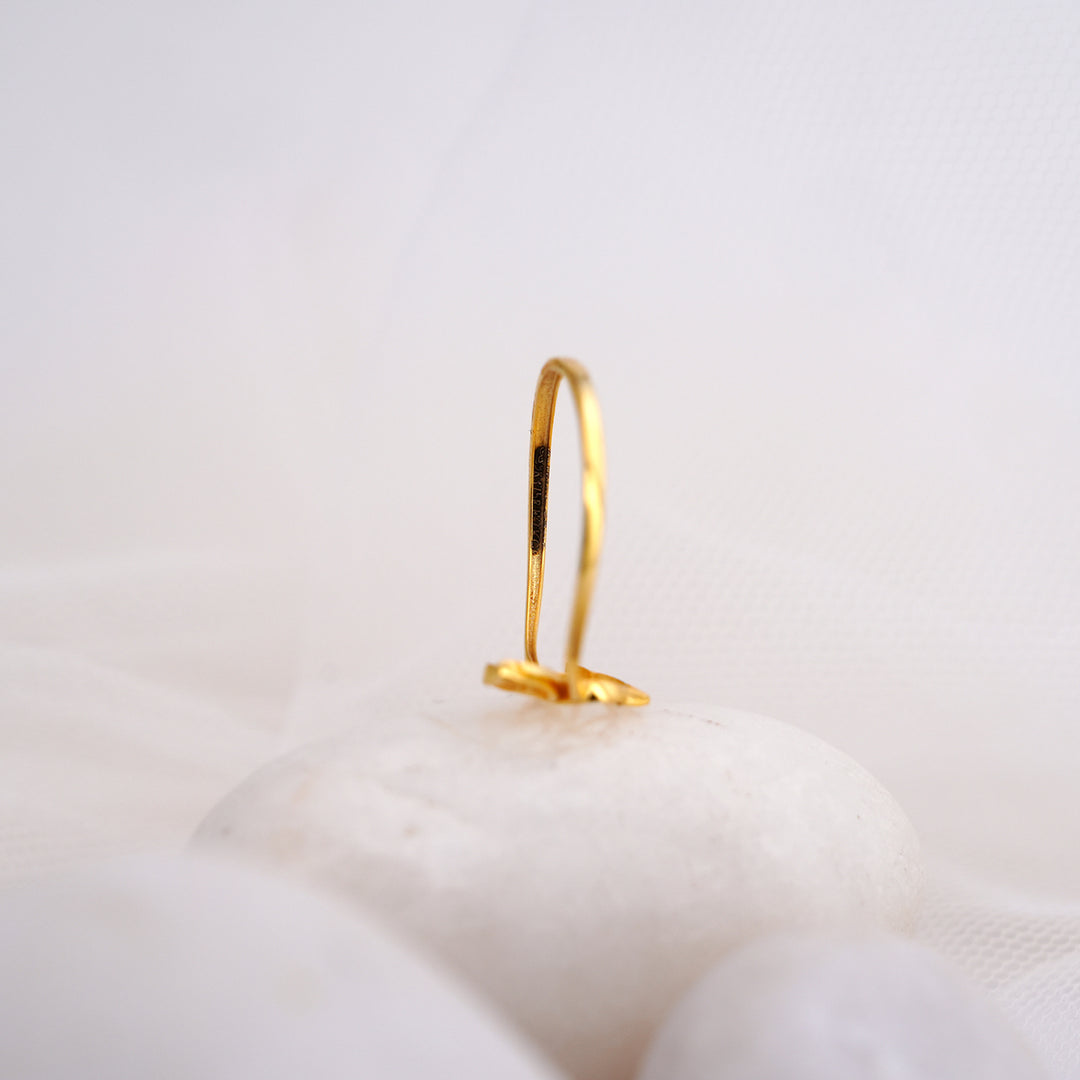 9K Gold Floral Ring
