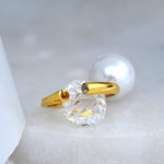 Load image into Gallery viewer, 9K Gold Ring with CZ Stone for Office Wear
