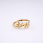 Load image into Gallery viewer, 9K Gold Leaf Ring
