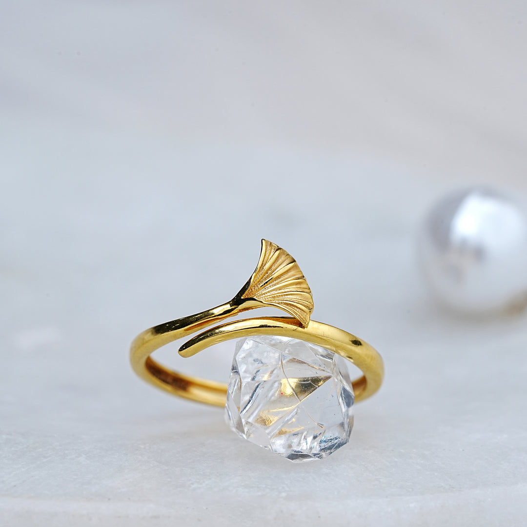 9K Gold Floral Ring for Daily Wear, Office Wear