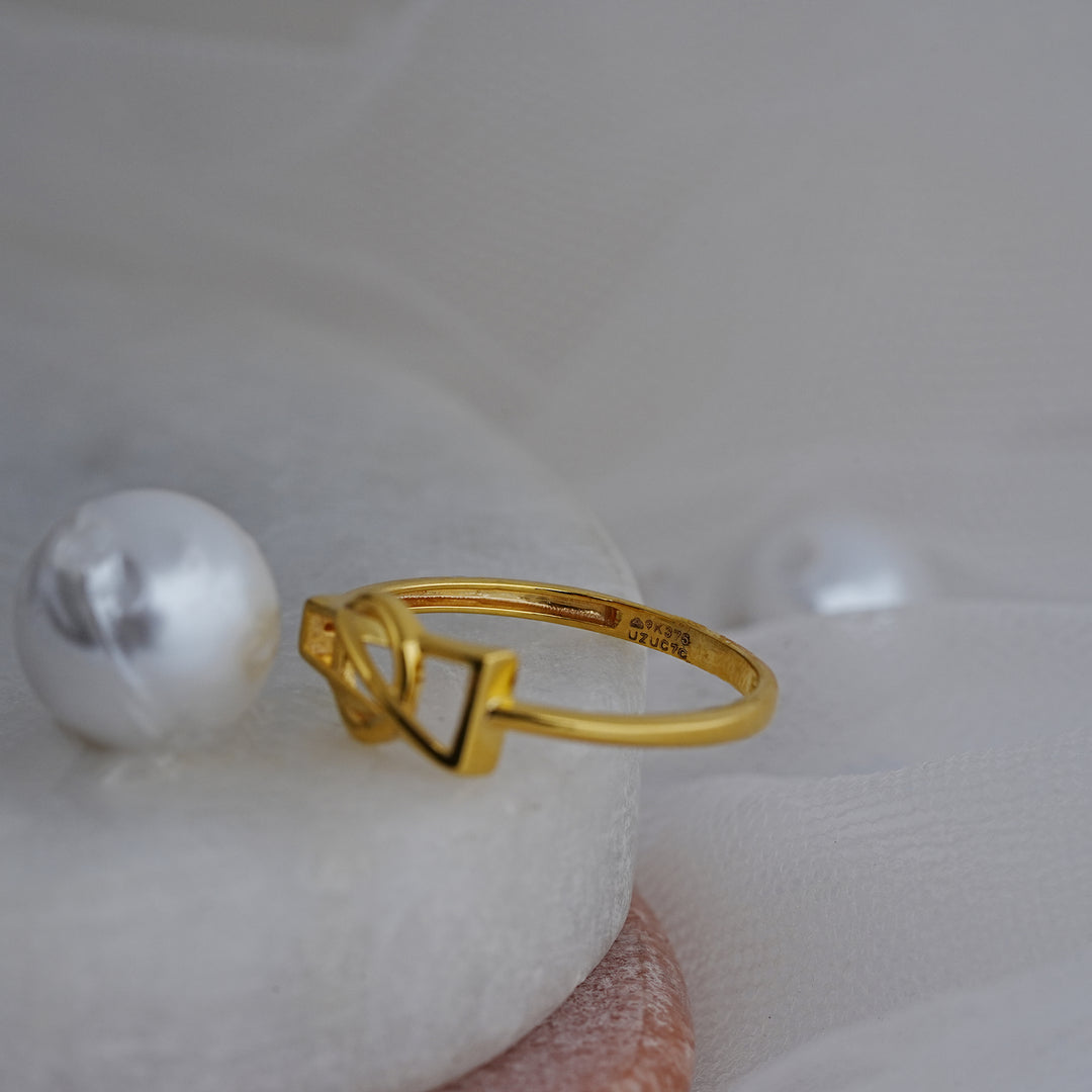9K Gold Ring for Daily Wear, Office Wear