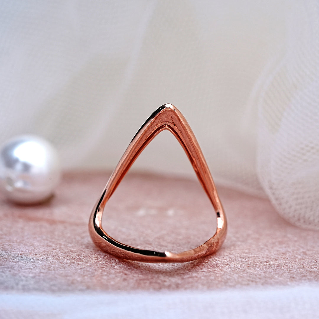 9K Rose Gold Ring for Daily Wear, Office Wear