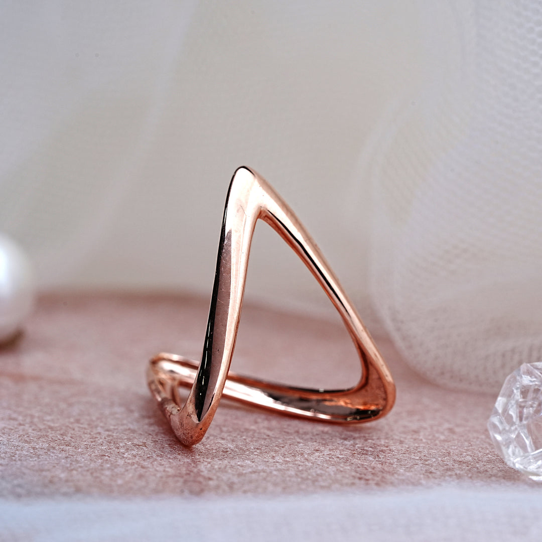 9K Rose Gold Ring for Daily Wear, Office Wear