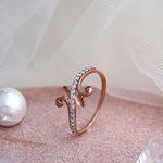 Load image into Gallery viewer, 9K Rose Gold Ring with CZ Stone
