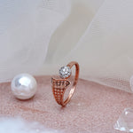 Load image into Gallery viewer, 9K Rose Gold Ring with CZ Stone
