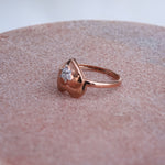 Load image into Gallery viewer, 9K Rose Gold Heart Ring with CZ Stone
