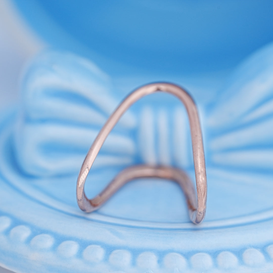 9K Rose Gold Vanky Ring for Daily Wear, Office Wear