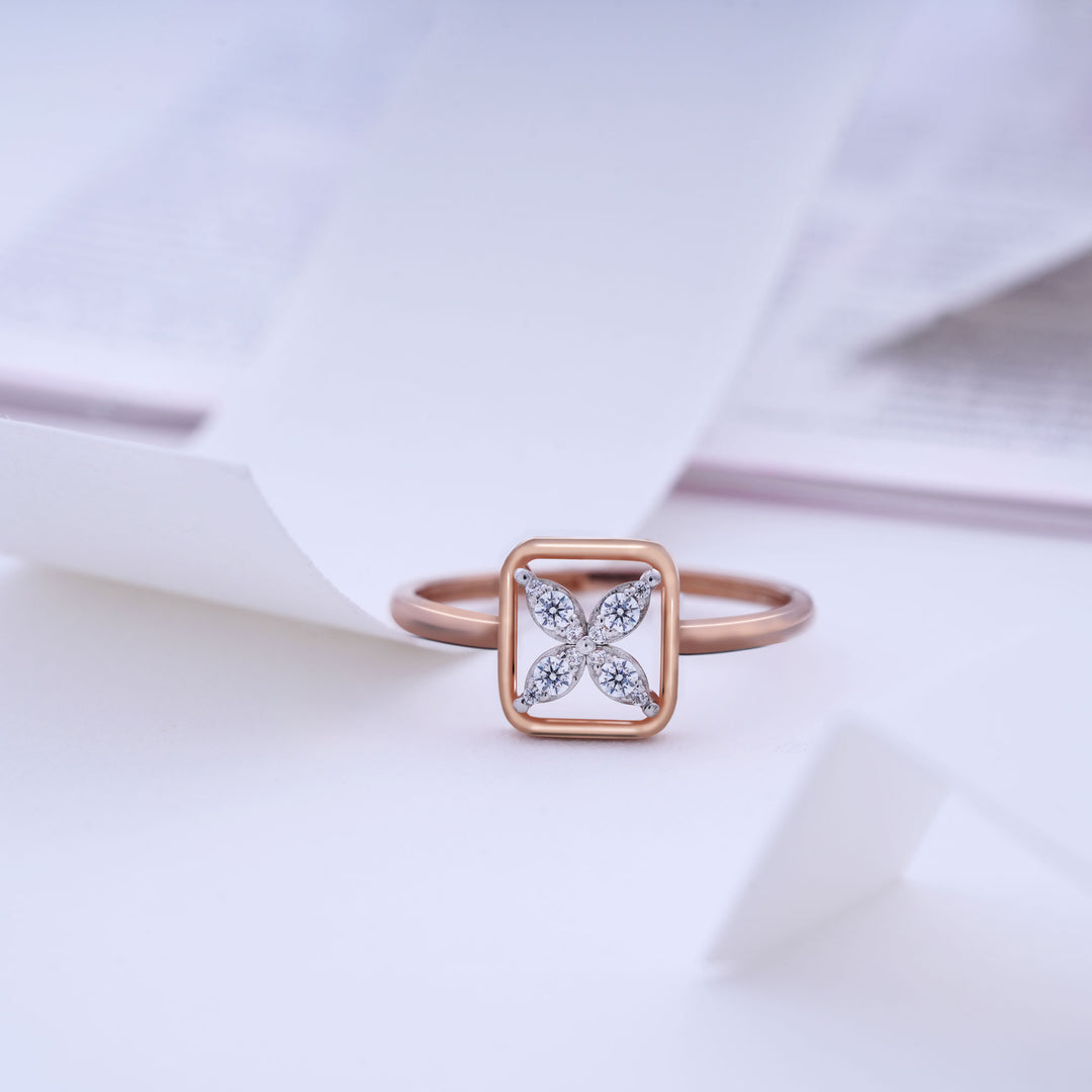 9K Rose Gold Ring Caia