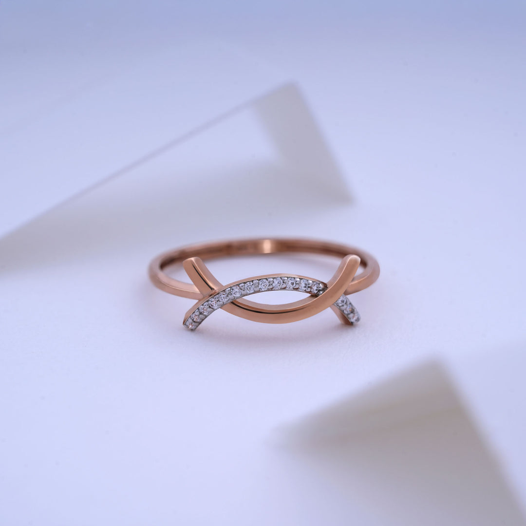 9K Rose Gold Ring Caia