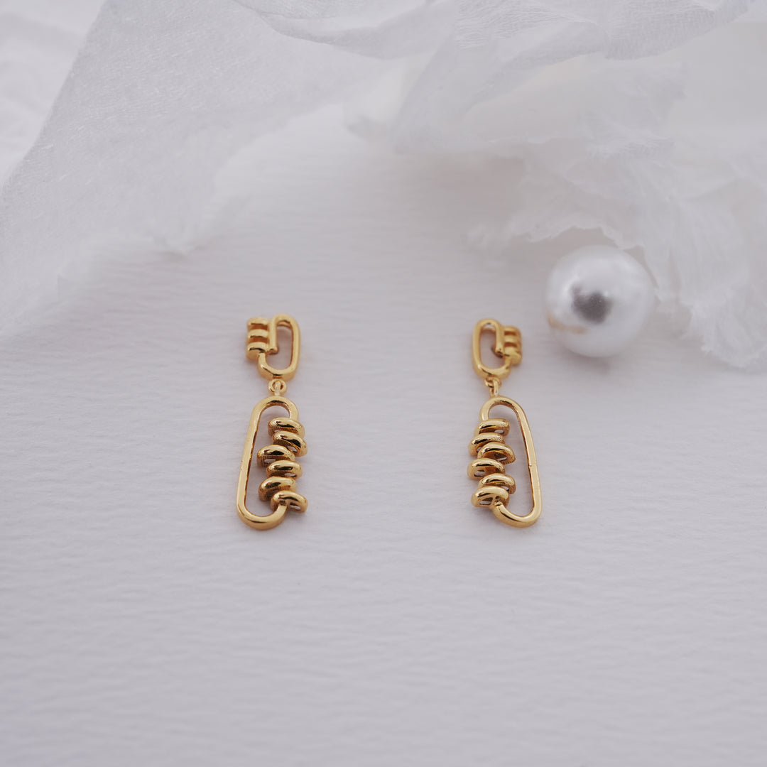 9K Gold Drop Earrings
