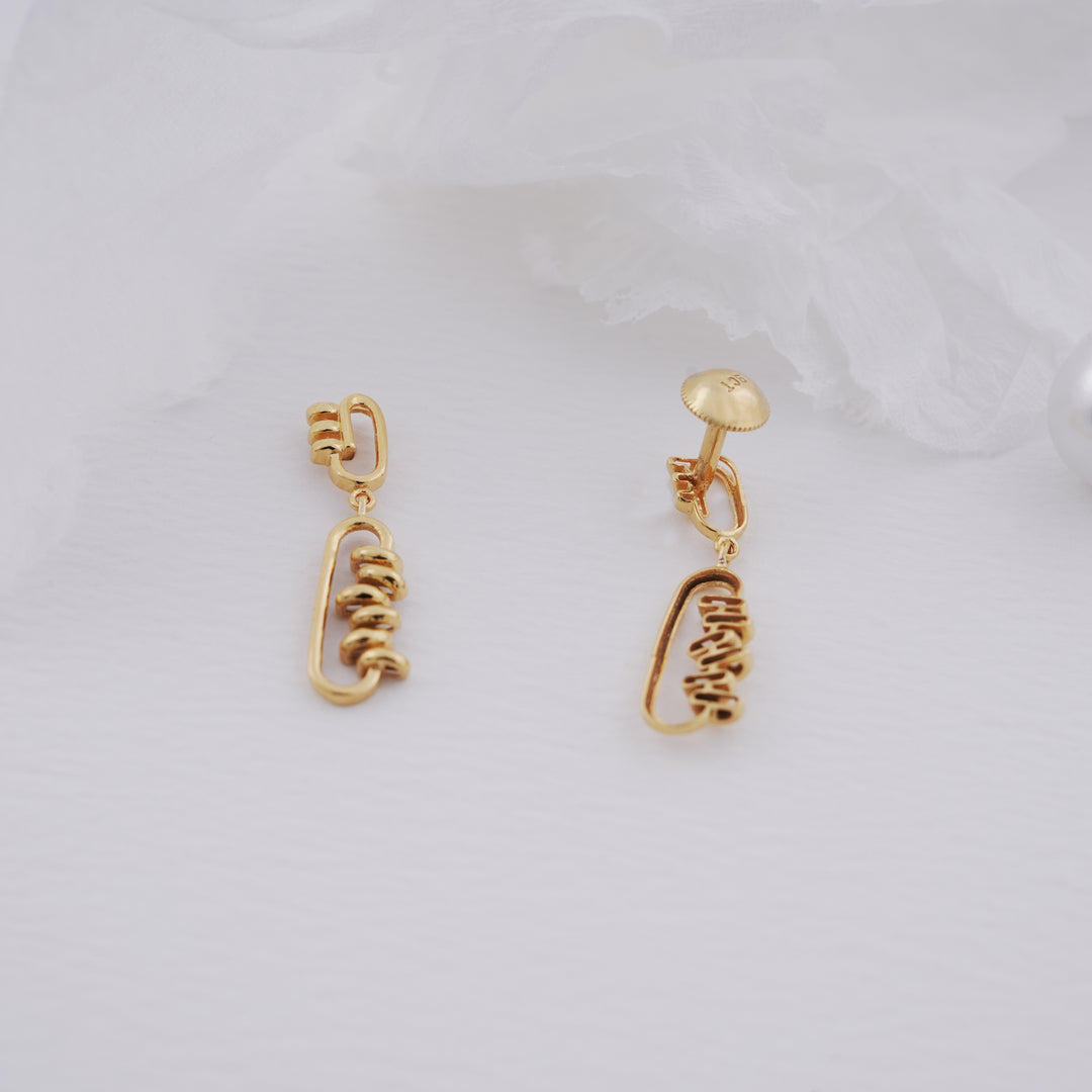9K Gold Drop Earrings
