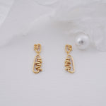 Load image into Gallery viewer, 9K Gold Drop Earrings
