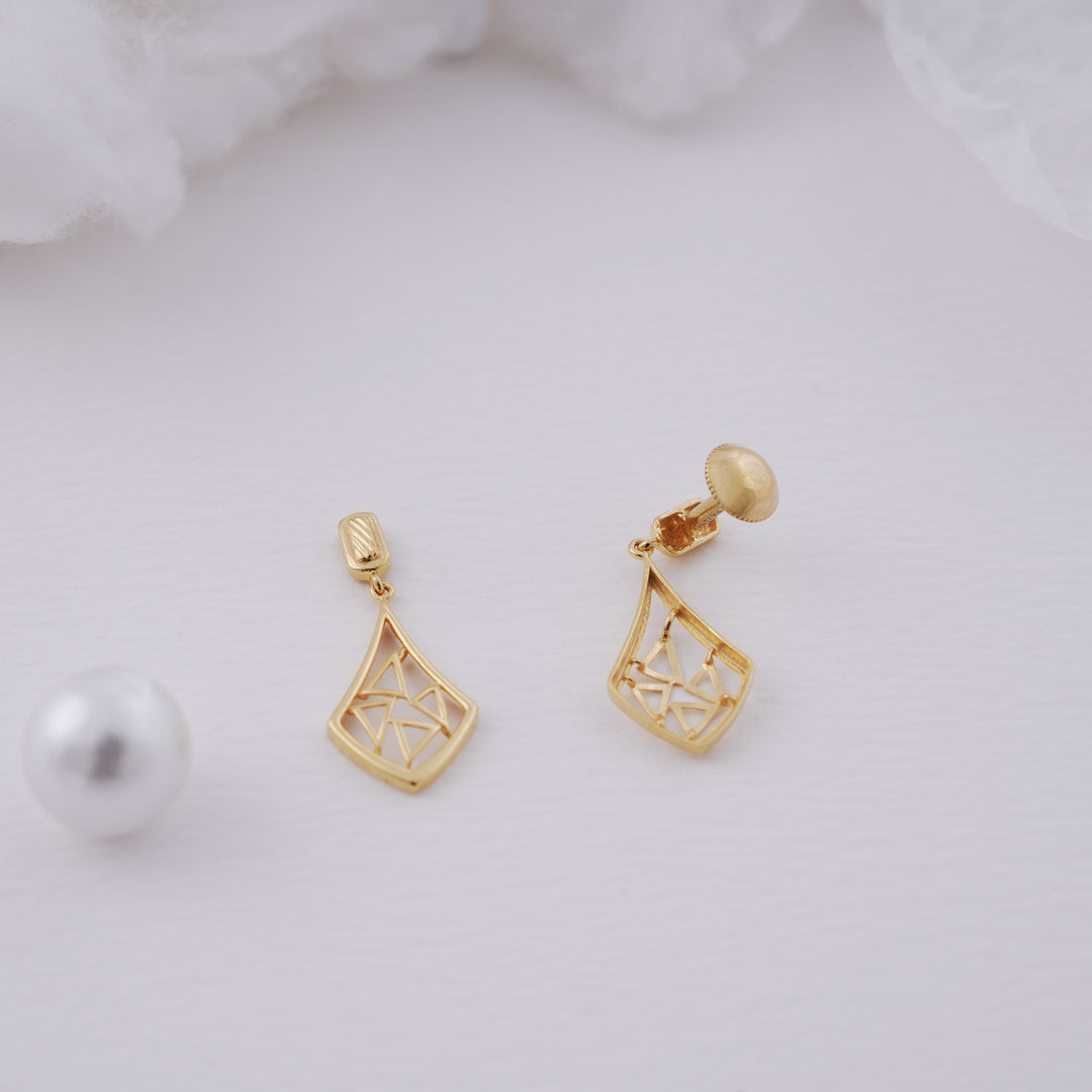 9K Gold Drop Earrings