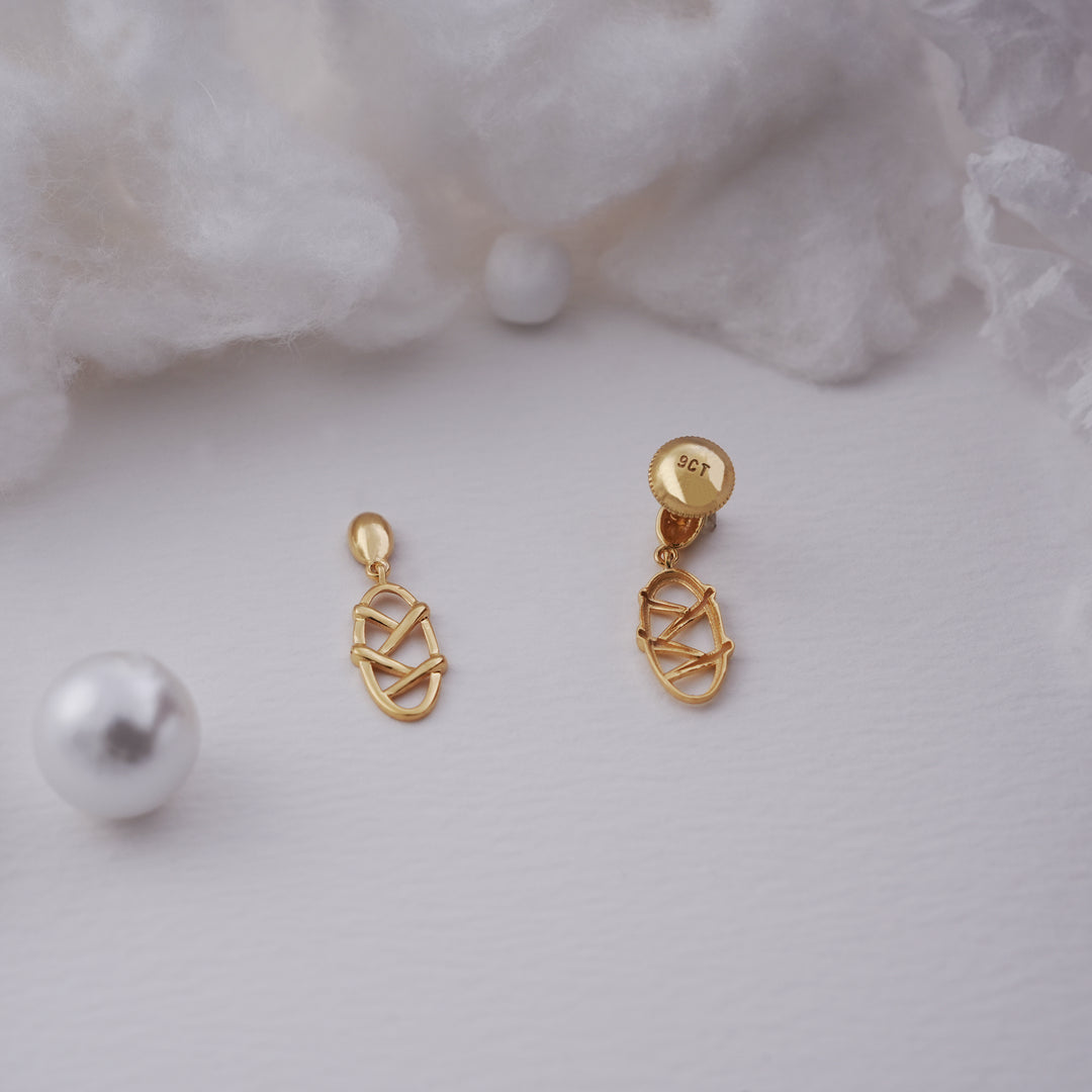 9K Gold Drop Earrings