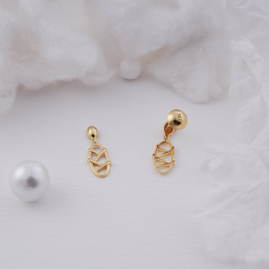 9K Gold Drop Earrings