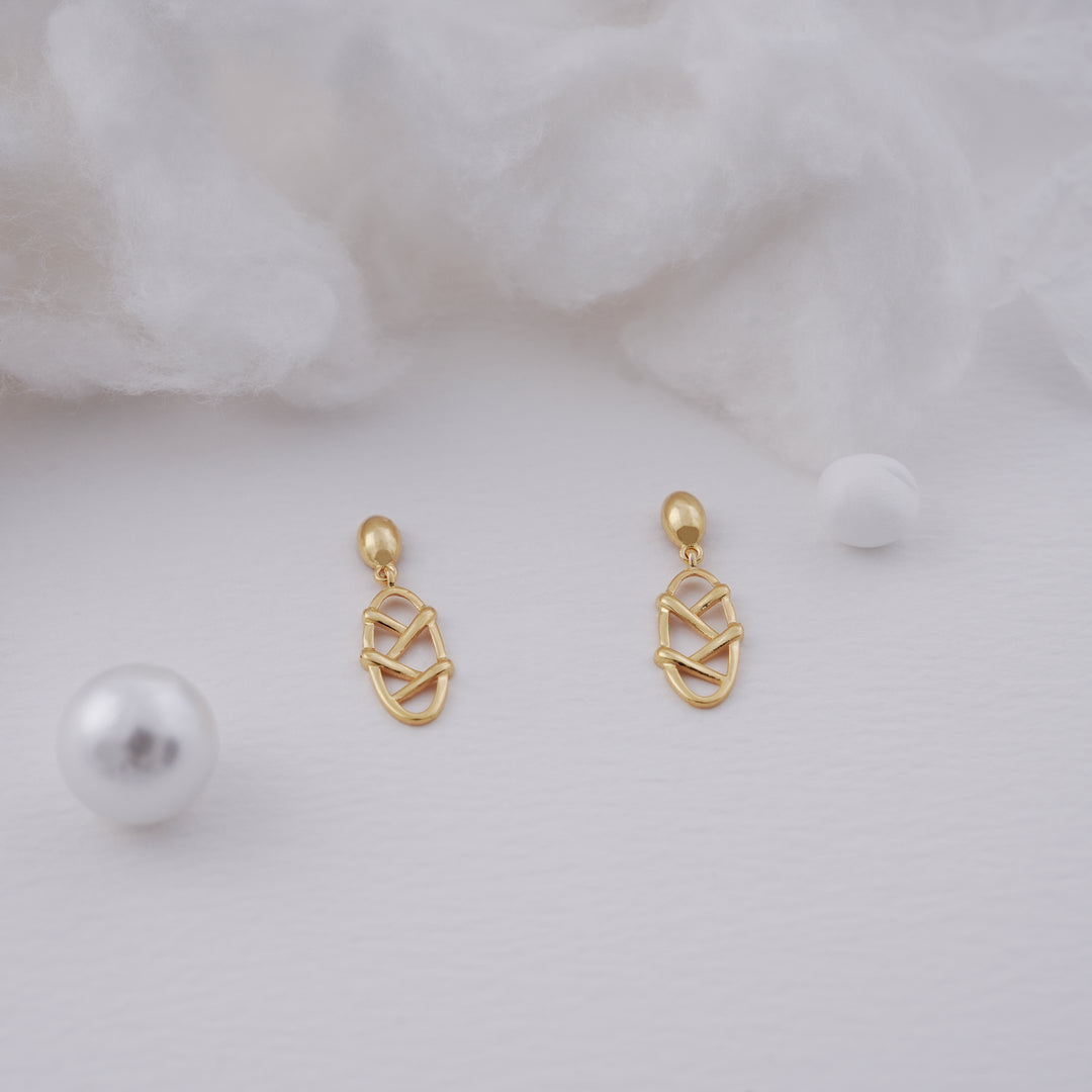 9K Gold Drop Earrings