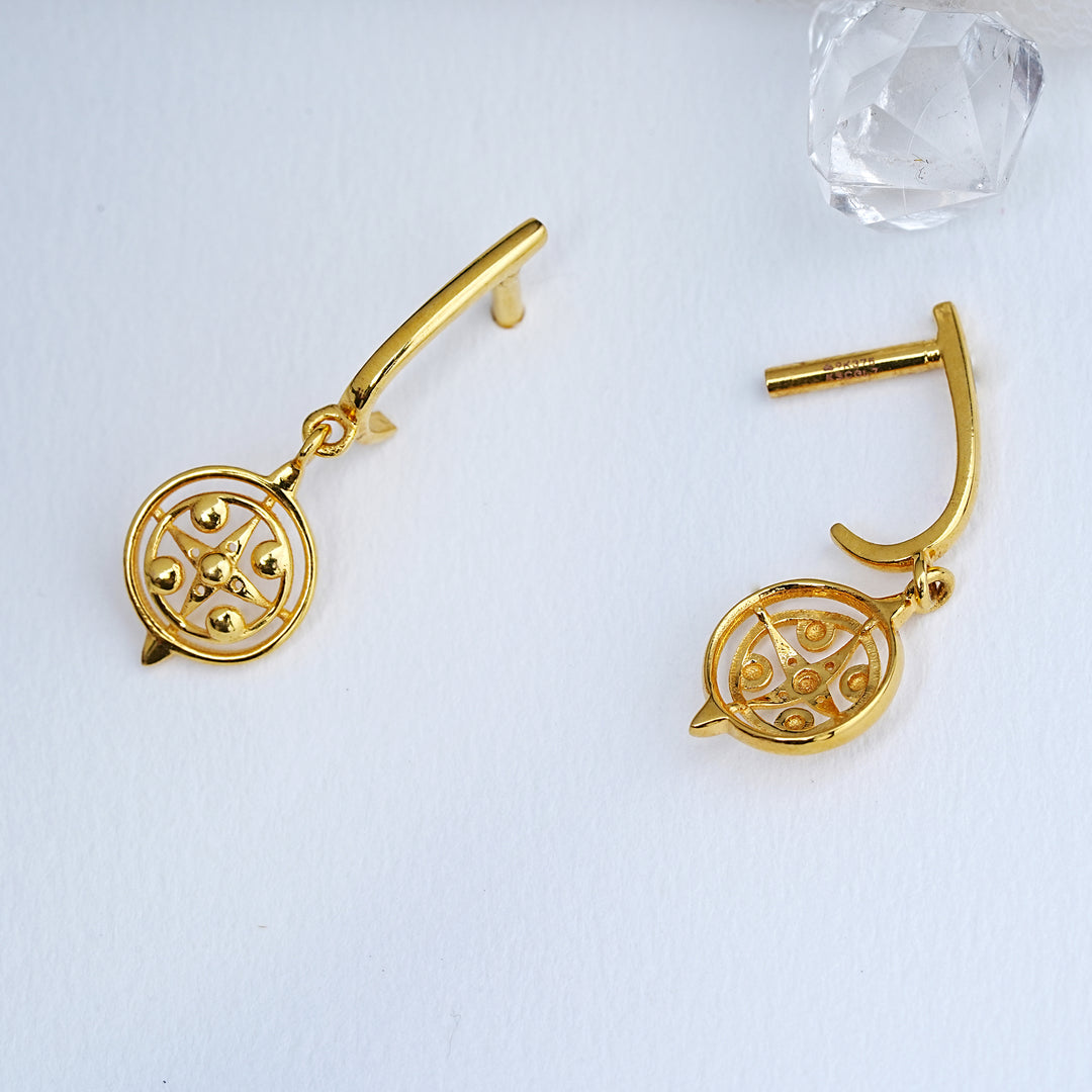 9K Gold Drop Earrings for Daily Wear, Office Wear
