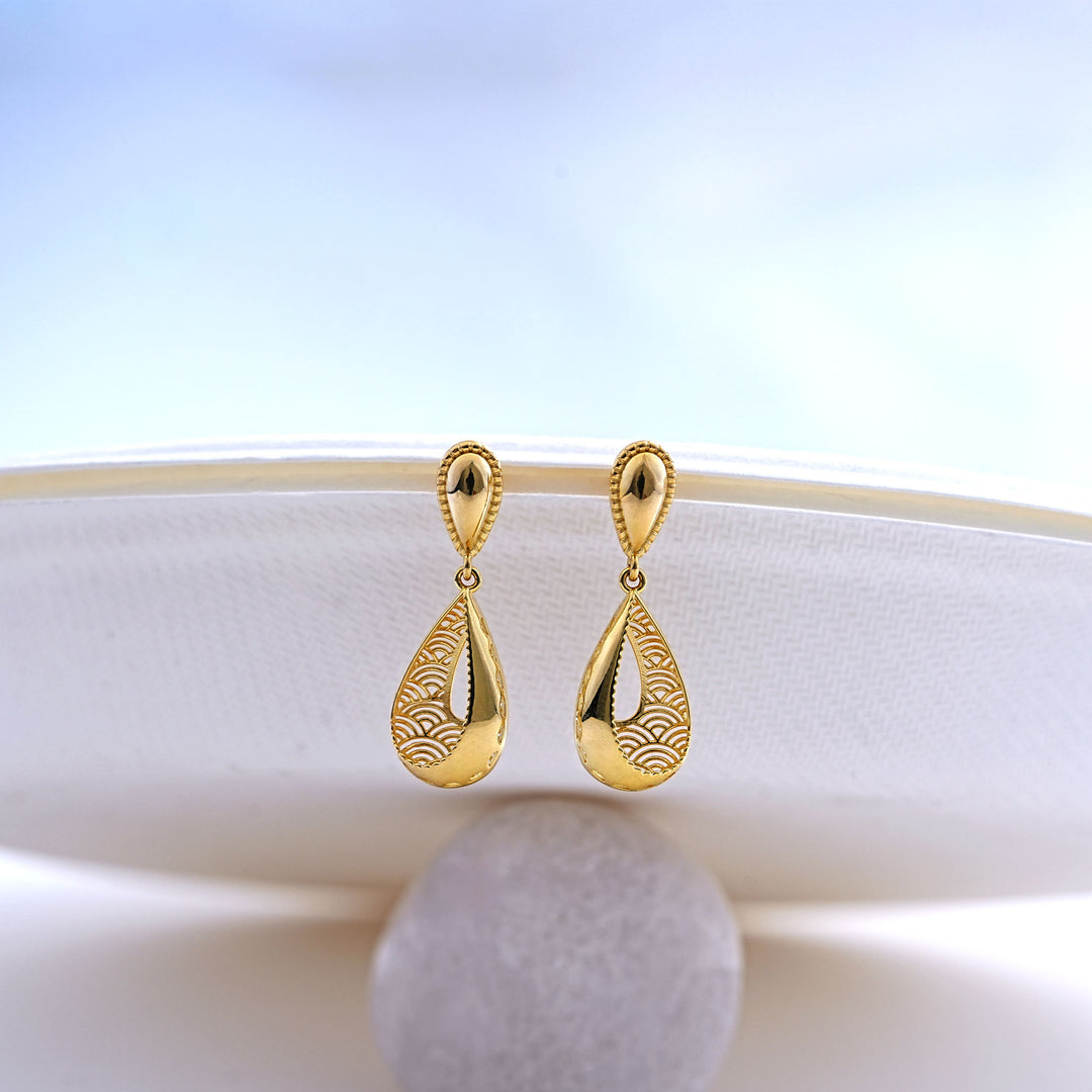9K Gold Drop Earrings