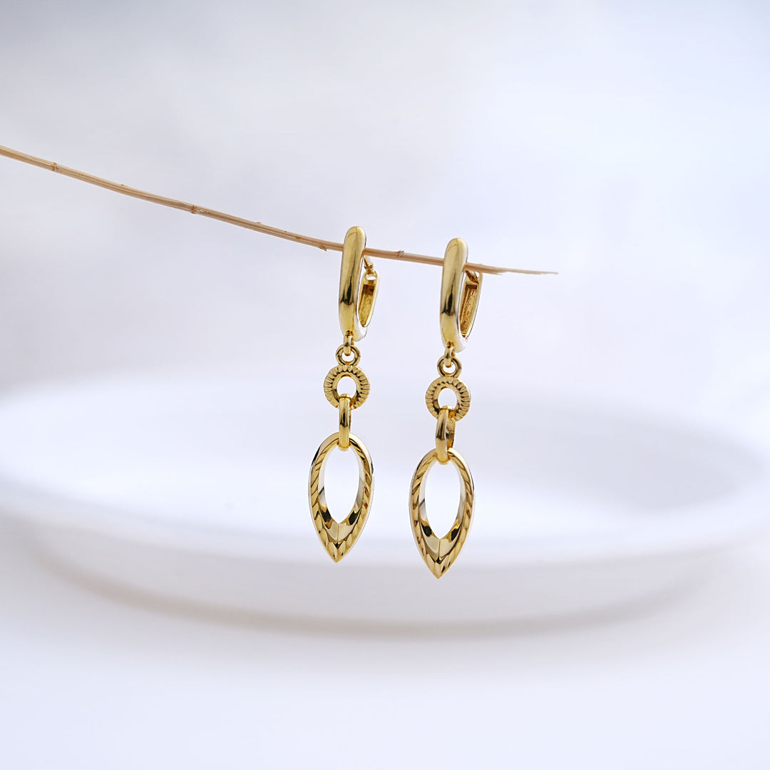 9K Gold Drop Earrings