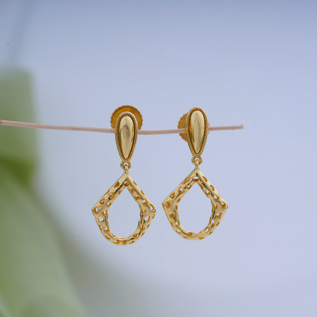 9K Gold Drop Earrings
