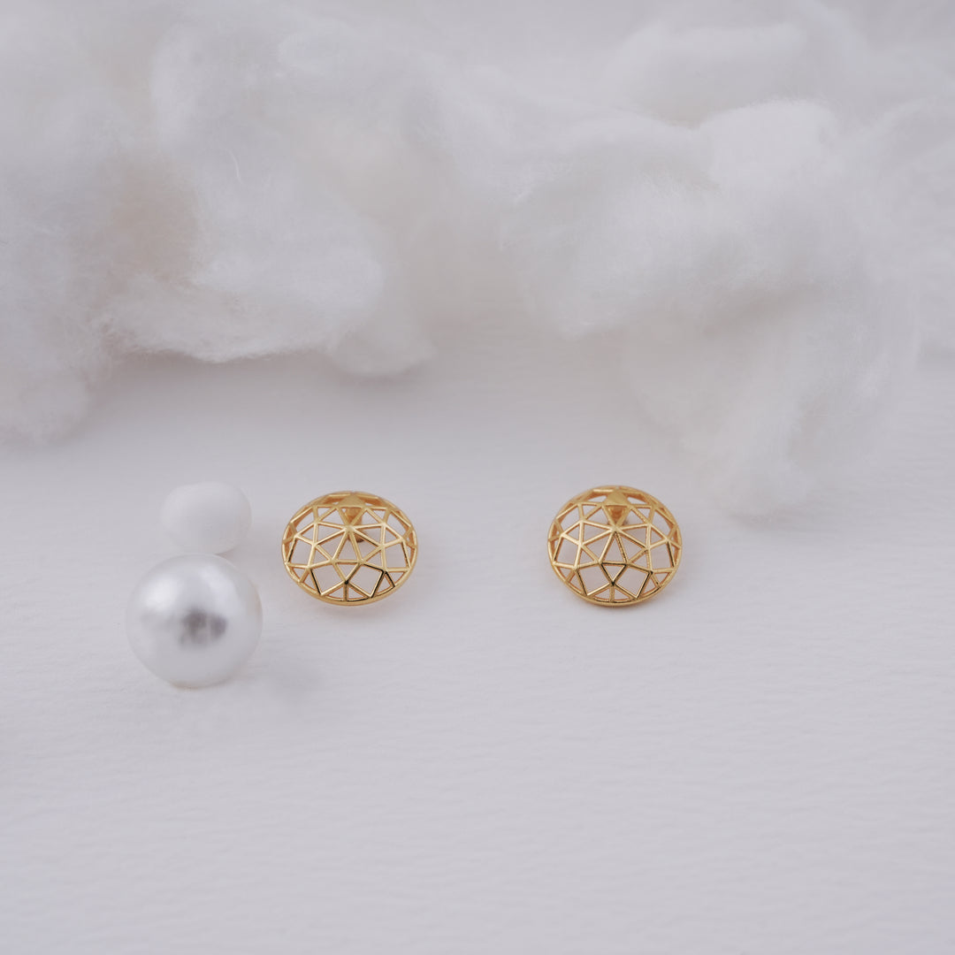 9K Gold Stud Earrings