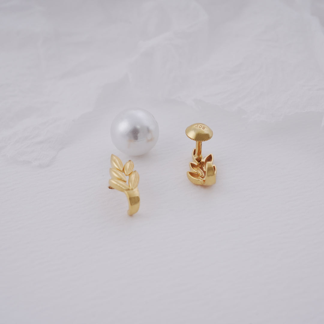 9K Gold Stud Earrings