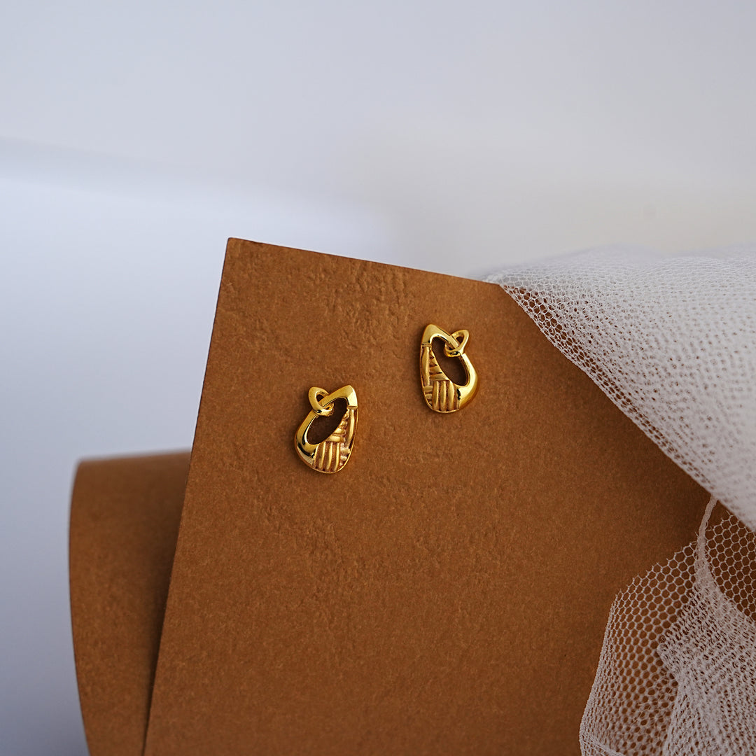 9K Gold Stud Earrings for Daily wear