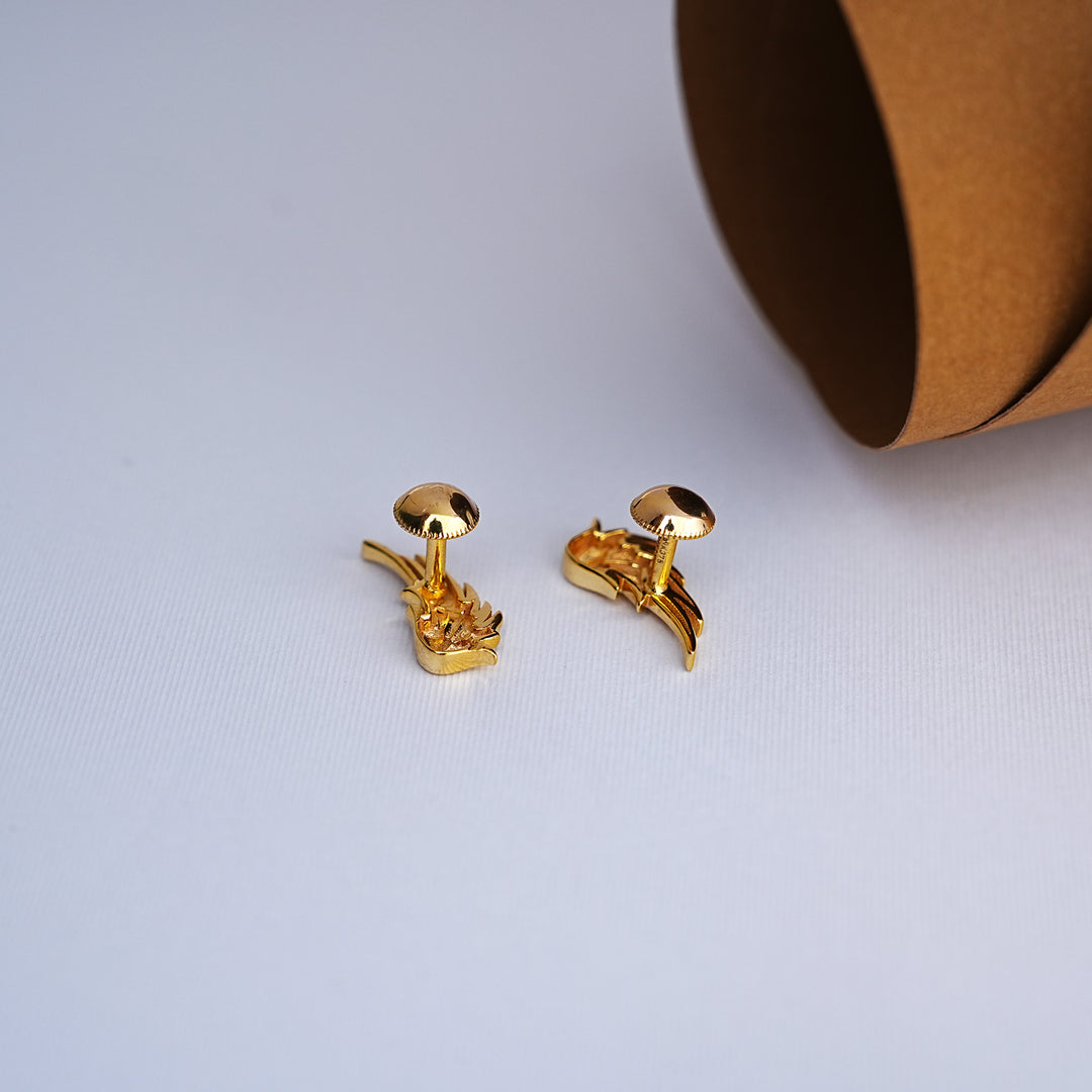 9K Gold Stud Earrings for Daily wear