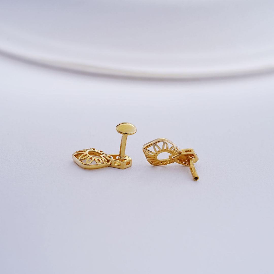 9K Gold Stud Earrings