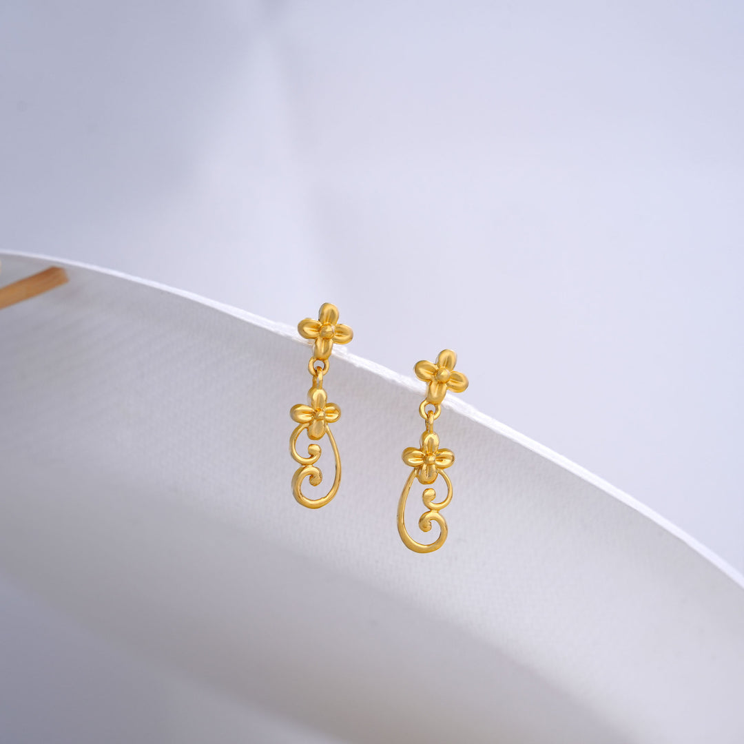 9K Gold Drop Earrings