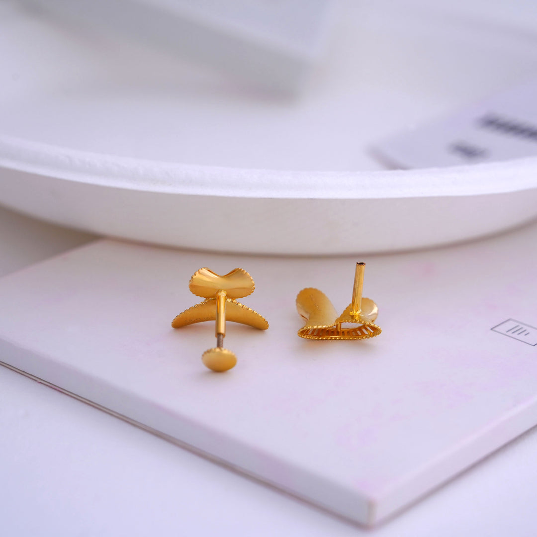 9K Gold Stud Earrings
