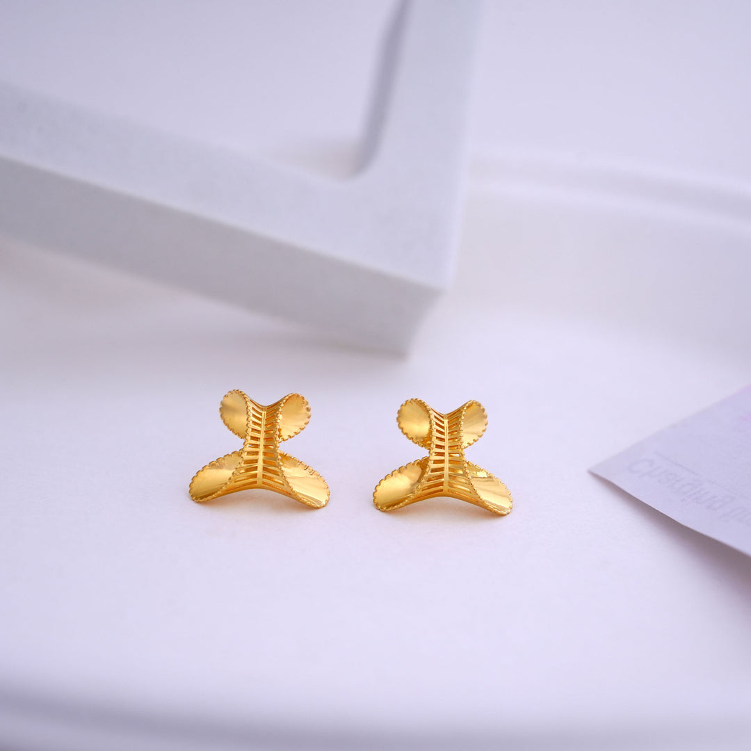 9K Gold Stud Earrings