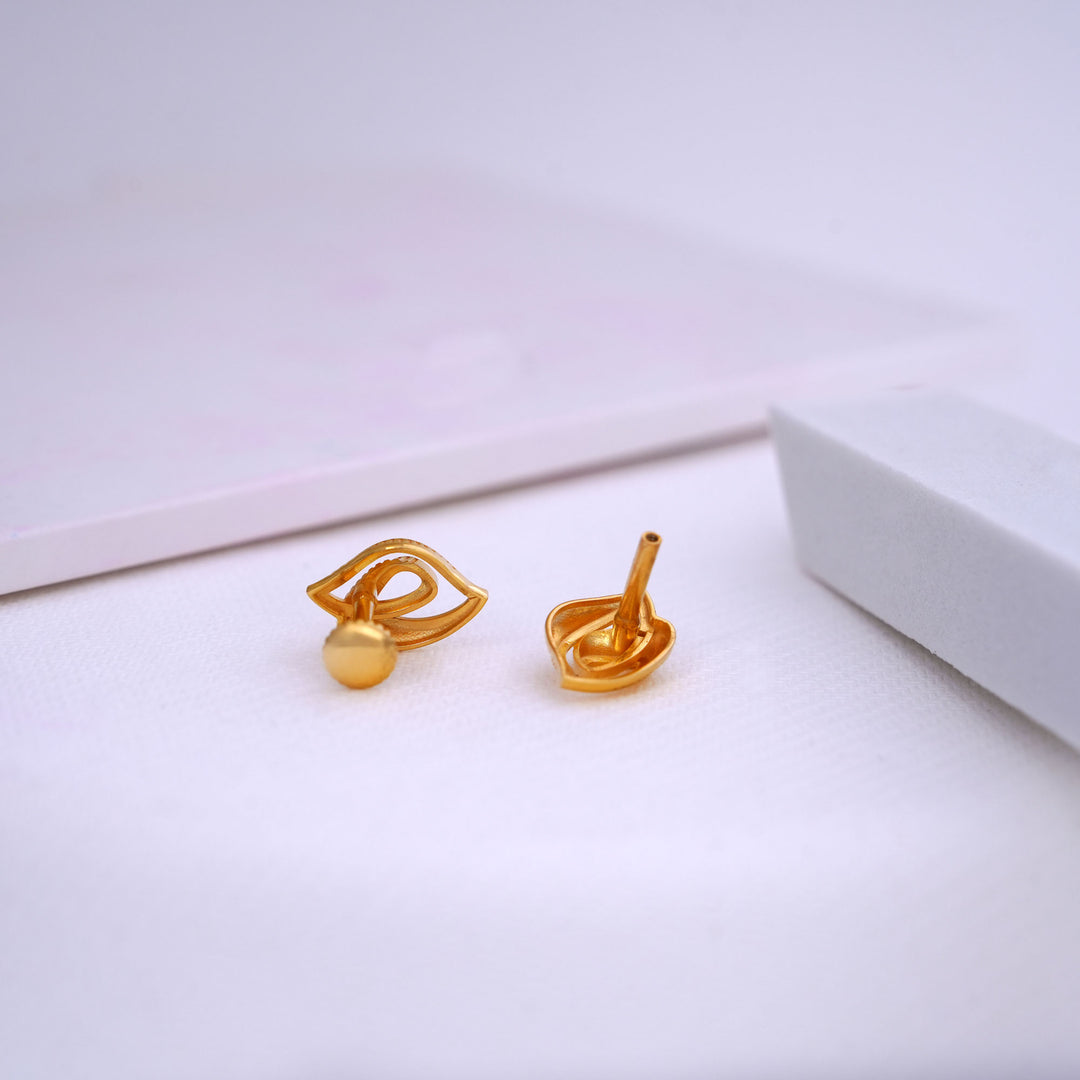 9K Gold Stud Earrings