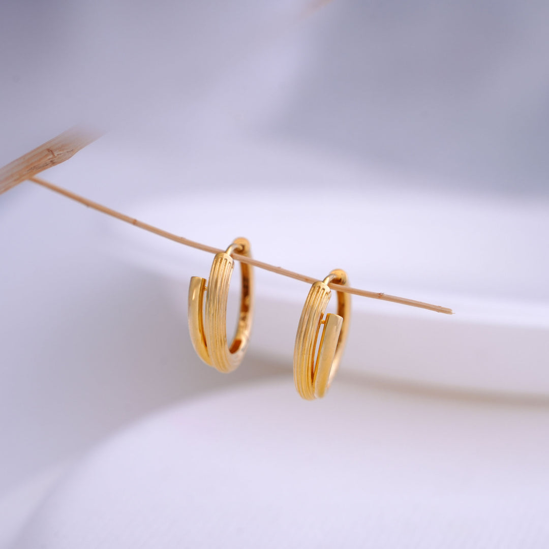 9K Gold Hugging Earrings