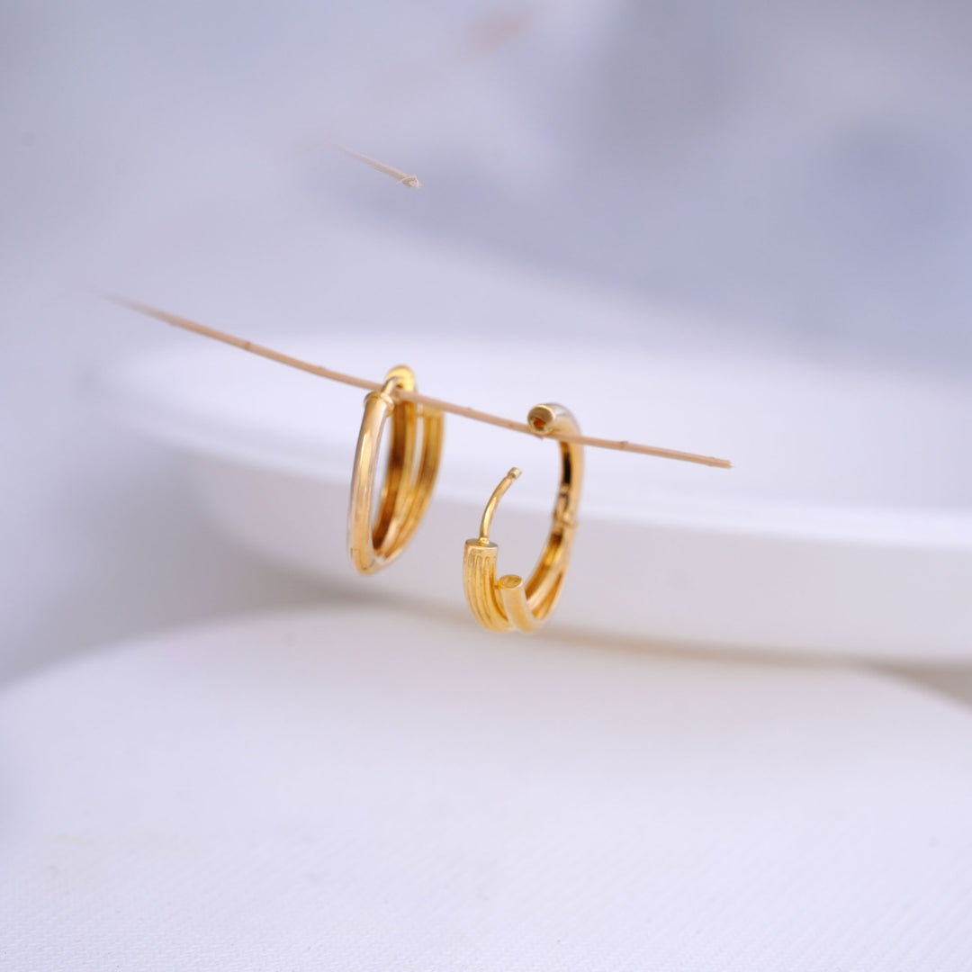 9K Gold Hugging Earrings