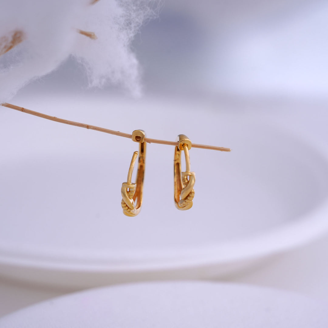 9K Gold Hugging Earrings