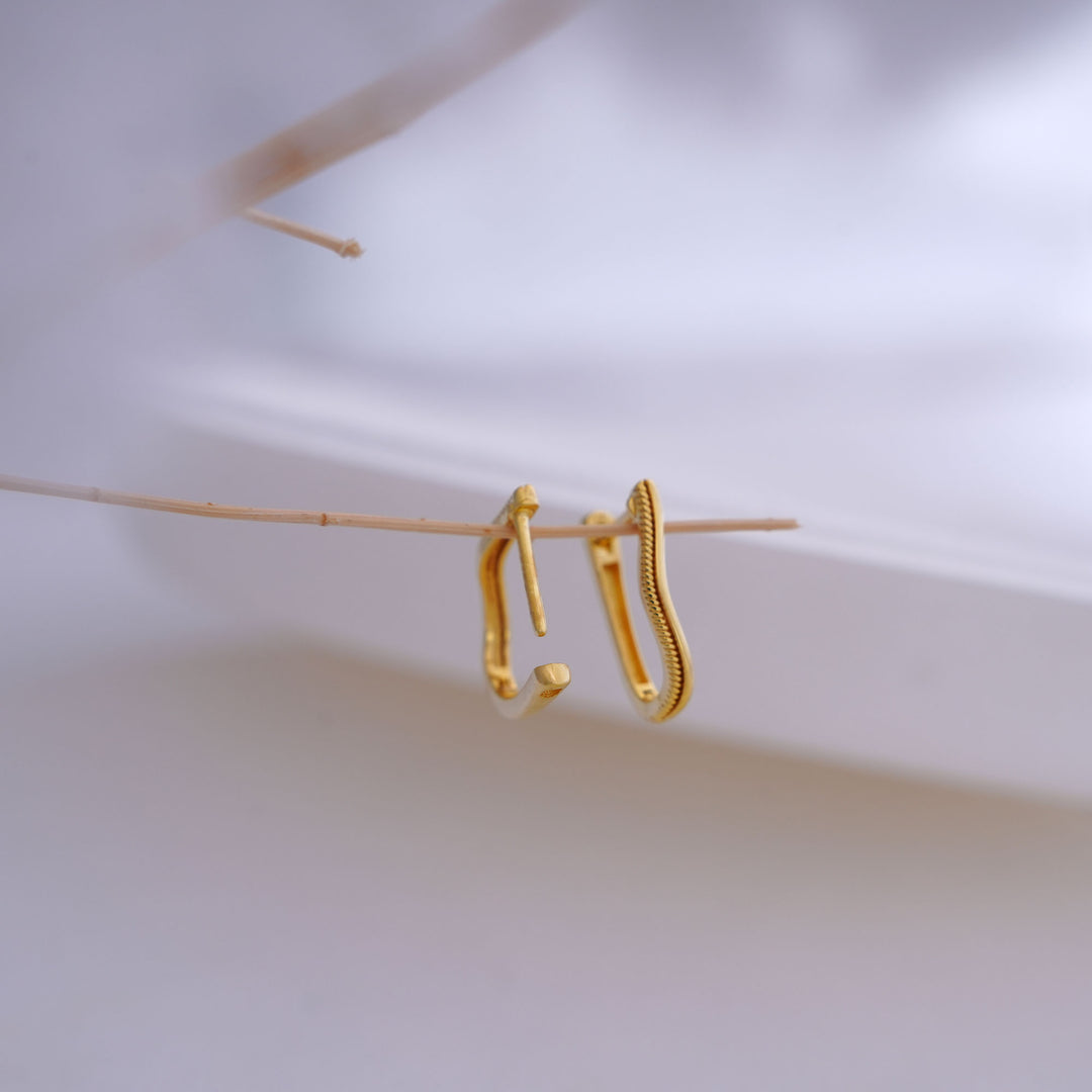 9K Gold Hoop Earrings