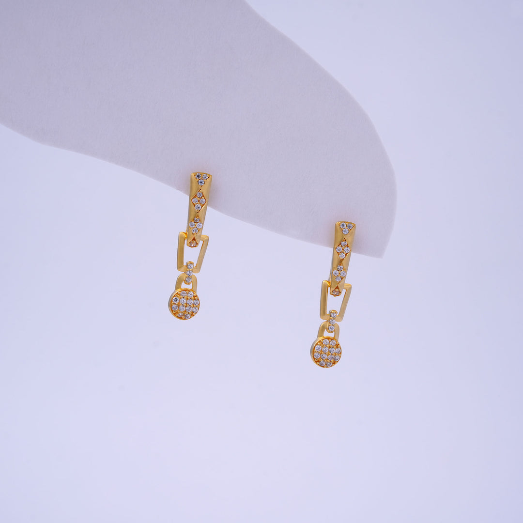 9K Gold Hoop Earrings with Detachable Hangings Caia