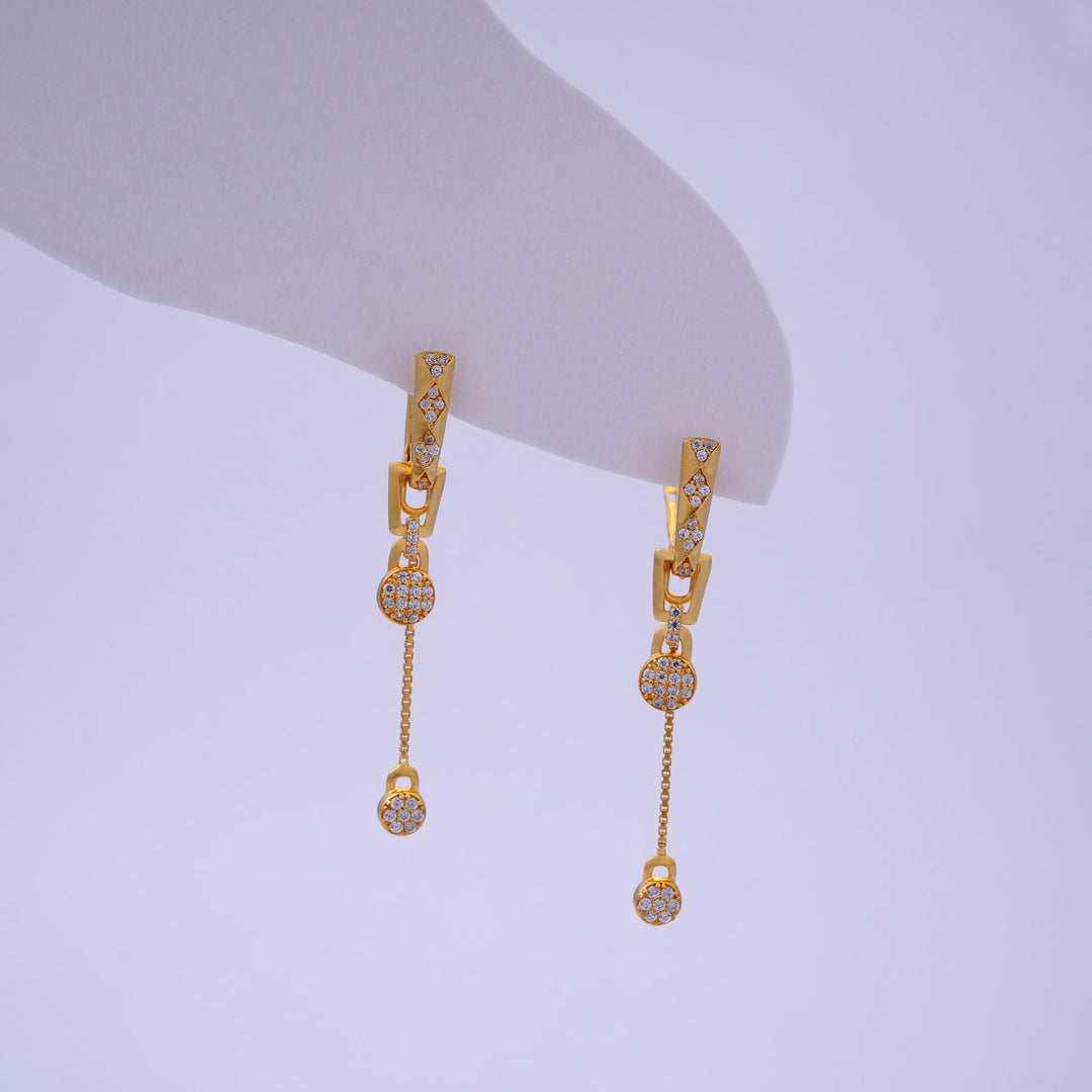 9K Gold Hoop Earrings with Detachable Hangings Caia