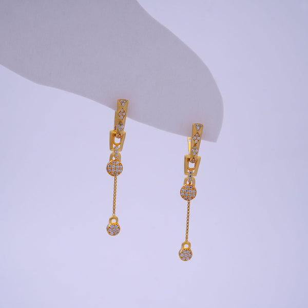 9K Gold Hoop Earrings with Detachable Hangings Caia