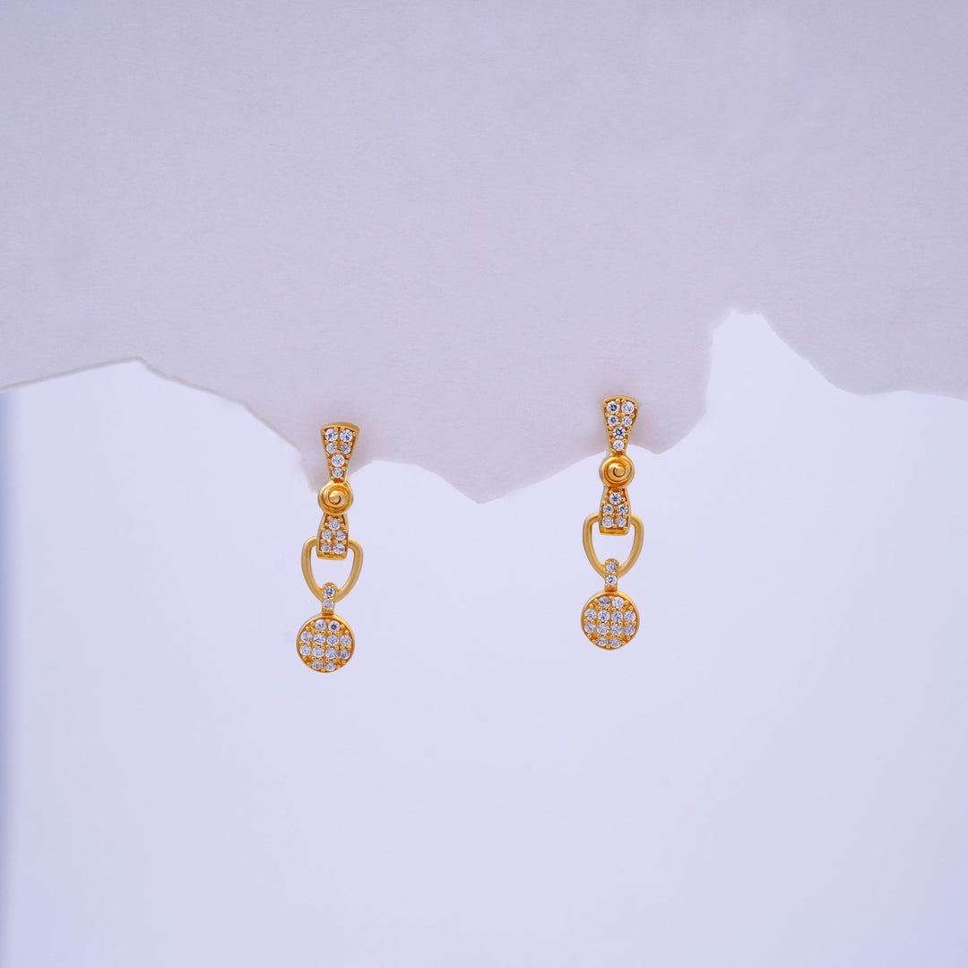 9K Gold Hoop Earrings with Detachable Hangings Caia