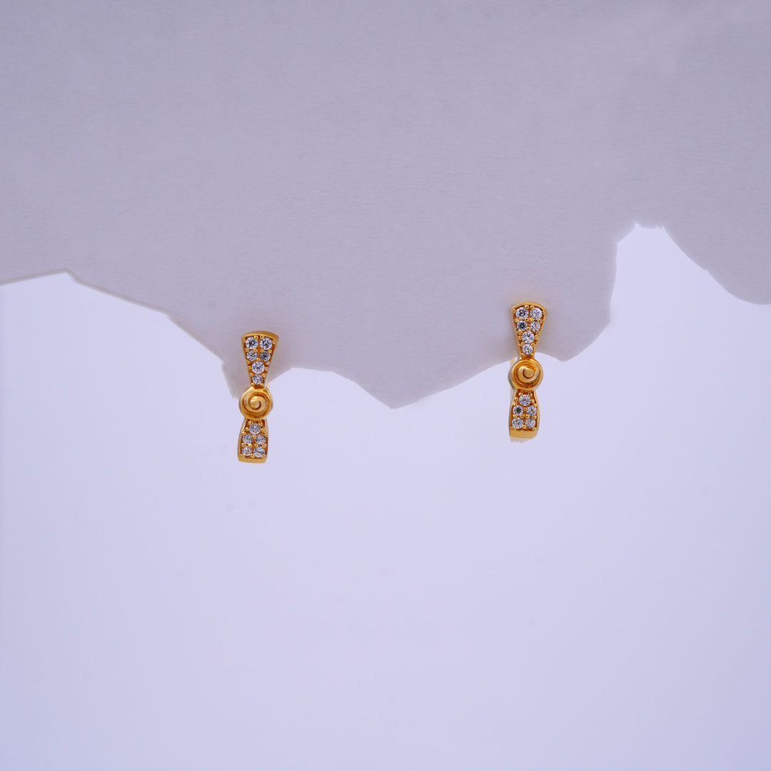 9K Gold Hoop Earrings with Detachable Hangings Caia
