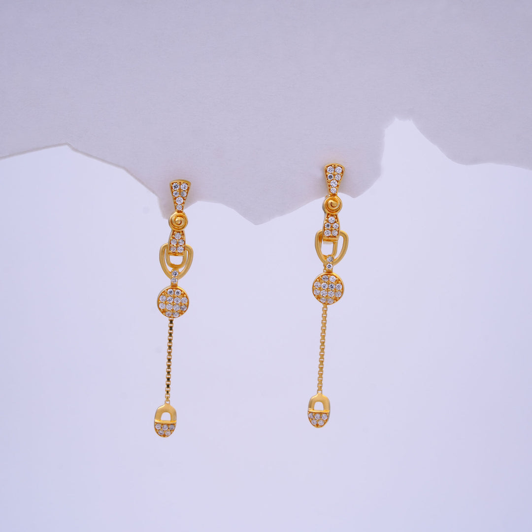 9K Gold Hoop Earrings with Detachable Hangings Caia