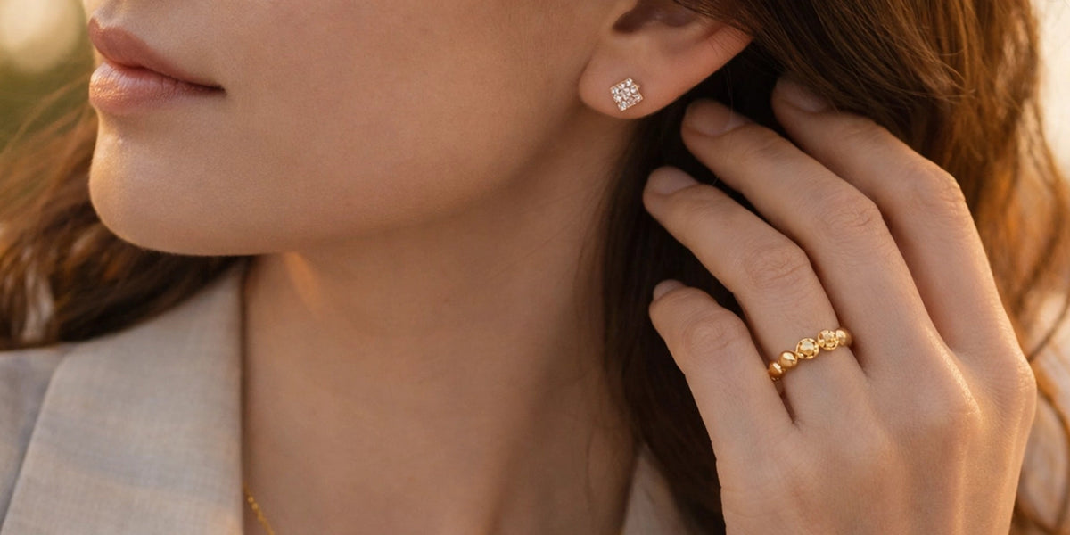 Caia 9kt 14kt 18kt gold minimal homepage banner